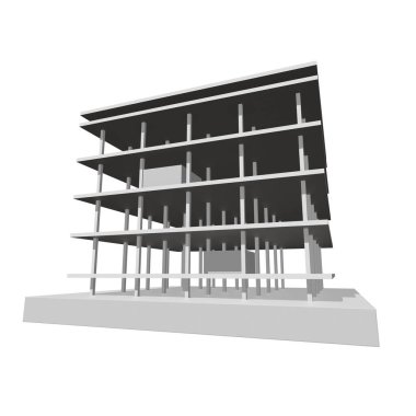 İnşaat halindeki bina 3D