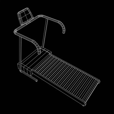 Koşu bandı makinesi. Spor salonu ve fitness ekipmanları