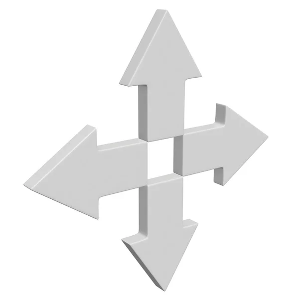 Arrow sign object 3d render — стоковое фото