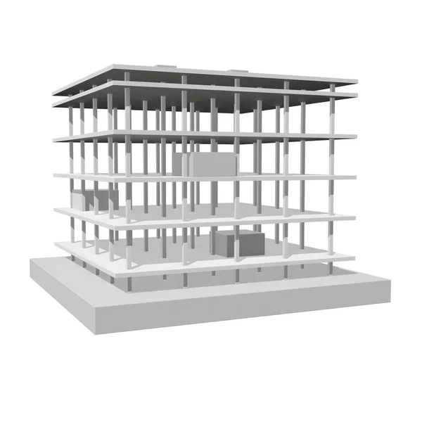 建設中の建物3D — ストック写真
