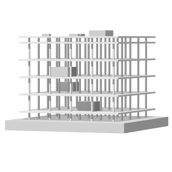 Строящиеся здания 3d — стоковое фото