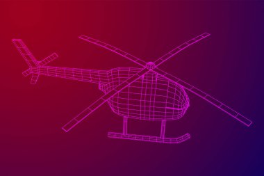 Helikopter uçak araç vektörü