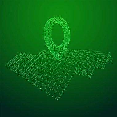 Katlanır harita tel kafesörgülü coğrafi harita pimi