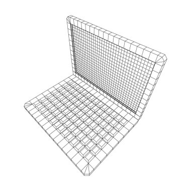 Laptop Soyut Örgü Arka Plan Vektörü