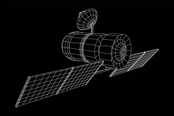 Estación espacial satélite de comunicaciones — Vector de stock