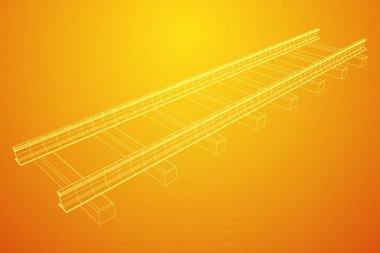 Demiryolu tel kafes örgü vektörü