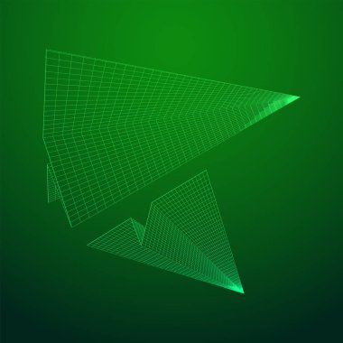 Kağıt düzlem uçan tel kafes vektörü