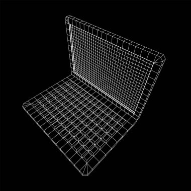 Laptop Soyut Örgü Arka Plan Vektörü