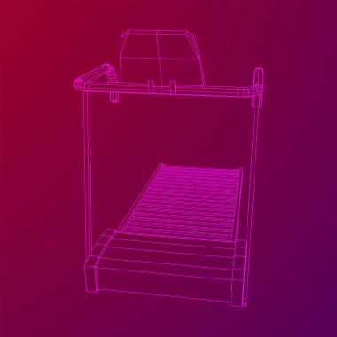 Koşu bandı makinesi. Spor salonu ve fitness ekipmanları