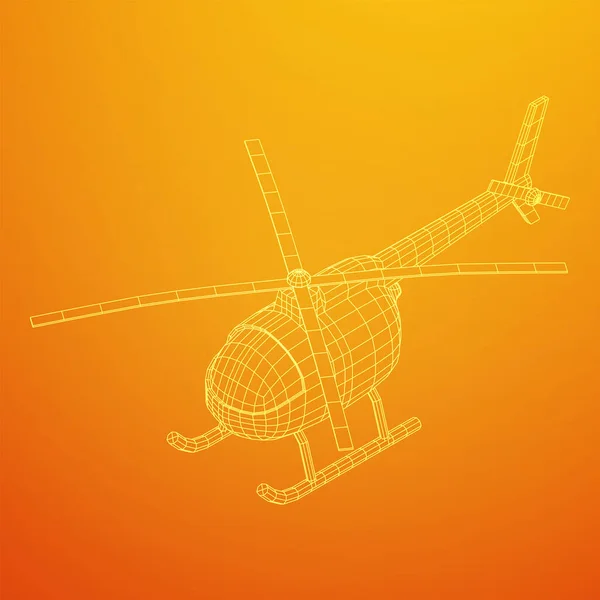 Helicopter aircraft vehicle vector — Stock Vector