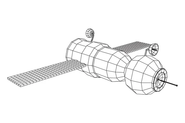 Satelita komunikacyjny stacji kosmicznej — Wektor stockowy