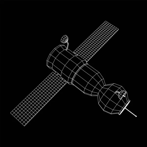 Estación espacial satélite de comunicaciones — Archivo Imágenes Vectoriales