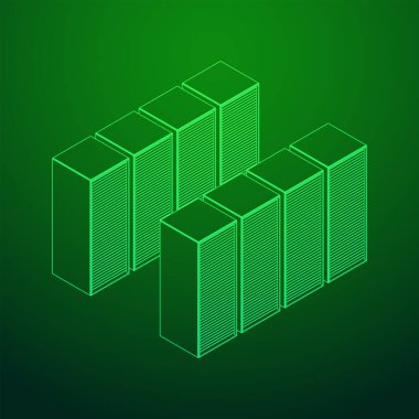 Veri merkezi. Donanım donanımı telekomünikasyon sunucusu.