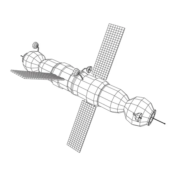 宇宙ステーション通信衛星 — ストックベクタ