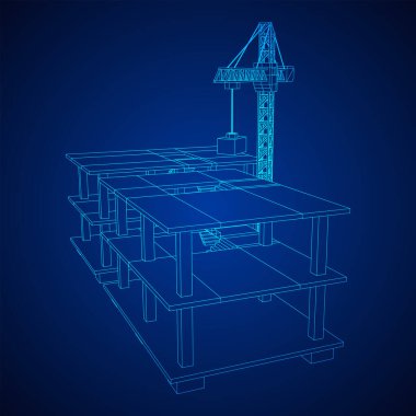 Vinç kablosu ile yapım aşamasında