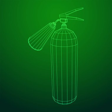 Yangın söndürücüsü. Vektör illüstrasyonu.