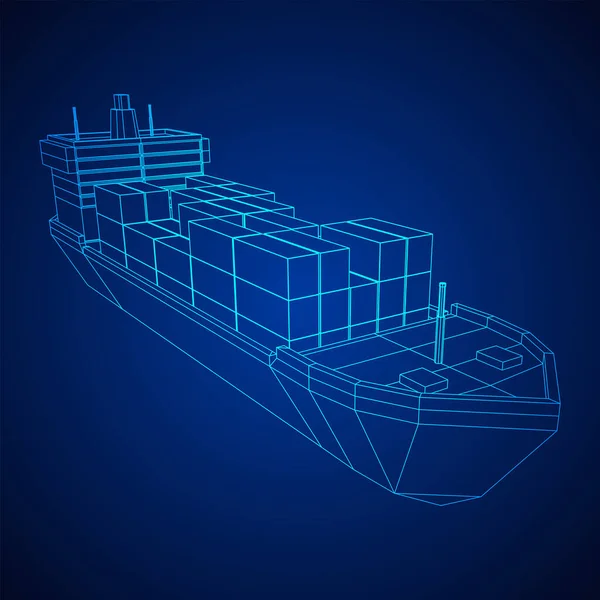 Ömlesztettáru-szállító teherhajó — Stock Vector