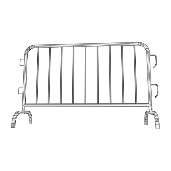Police riot fence. Vector illustration.