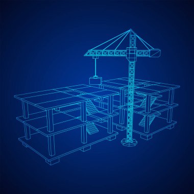 Vinç kablosu ile yapım aşamasında