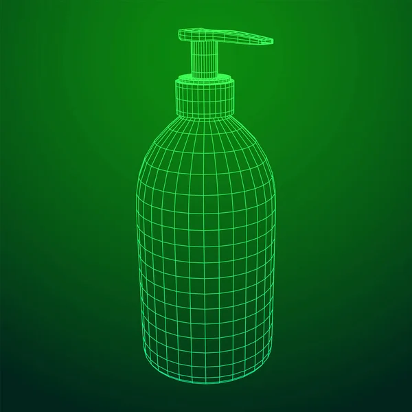 Mão desinfetante garrafa de álcool para higiene — Vetor de Stock
