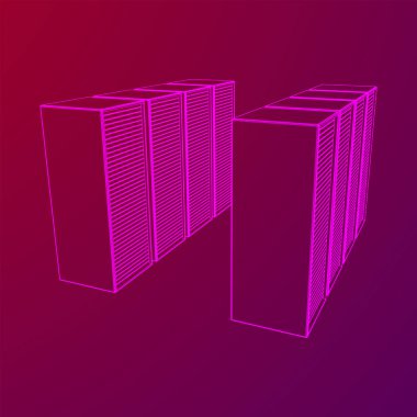 Veri merkezi. Donanım donanımı telekomünikasyon sunucusu.