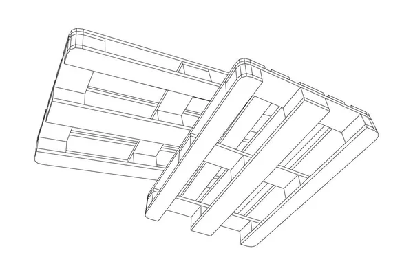 倉庫用貨物パレット — ストックベクタ