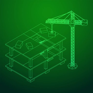 Vinç kablosu ile yapım aşamasında