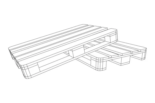 Paleta de carga para almacén — Vector de stock