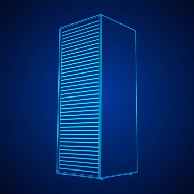 Veri merkezi. Donanım donanımı telekomünikasyon sunucusu.