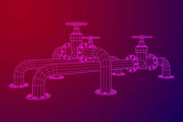 Oleoduto com conceito de negócio de válvula . —  Vetores de Stock