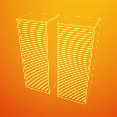 Veri merkezi. Donanım donanımı telekomünikasyon sunucusu.