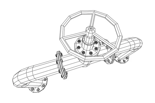 Gasoducto con concepto de negocio de válvulas. — Archivo Imágenes Vectoriales