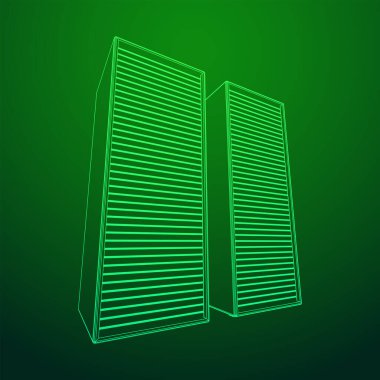 Veri merkezi. Donanım donanımı telekomünikasyon sunucusu.