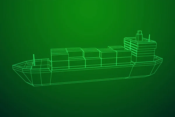 Ciężki statek towarowy przewożący ładunki masowe — Wektor stockowy