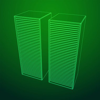 Veri merkezi. Donanım donanımı telekomünikasyon sunucusu.