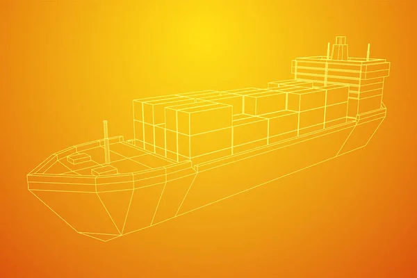 Cargo lourd et sec de vraquier — Image vectorielle
