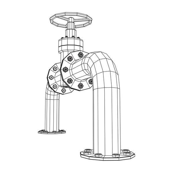 Oleoduto com conceito de negócio de válvula . —  Vetores de Stock