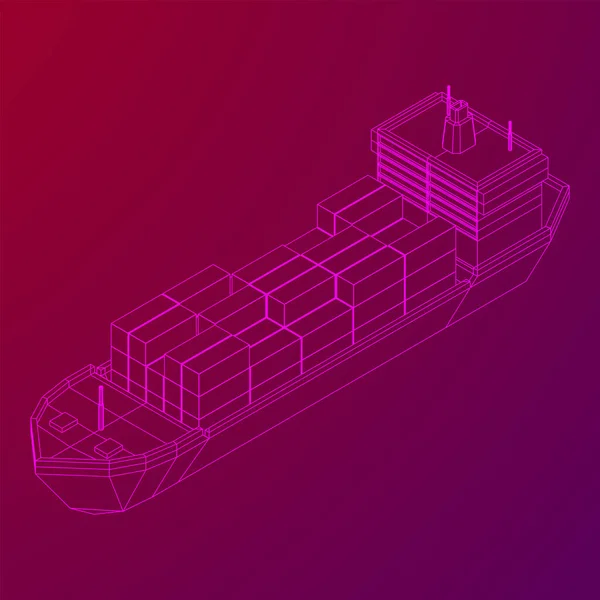 ばら積み貨物船の重量物船 — ストックベクタ