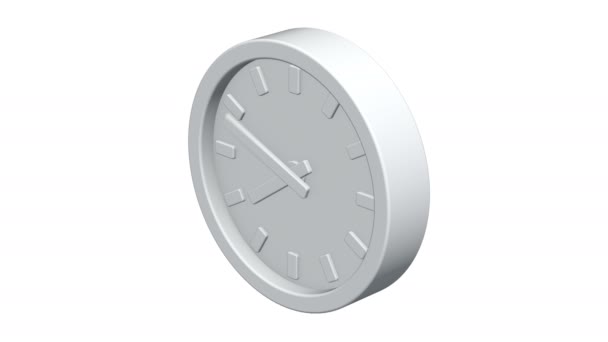 Zegar izometryczny 3d model mebli — Wideo stockowe