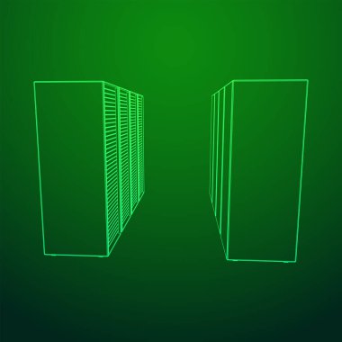 Veri merkezi. Donanım donanımı telekomünikasyon sunucusu.