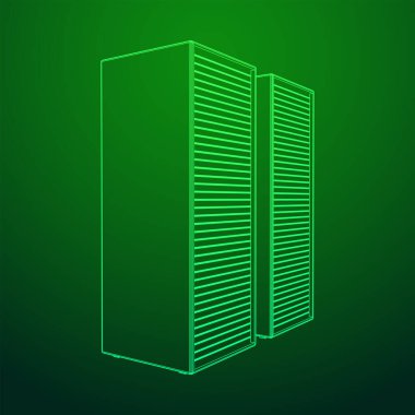 Veri merkezi. Donanım donanımı telekomünikasyon sunucusu.