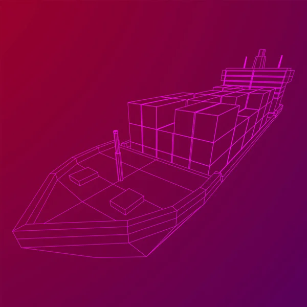 Ciężki statek towarowy przewożący ładunki masowe — Wektor stockowy
