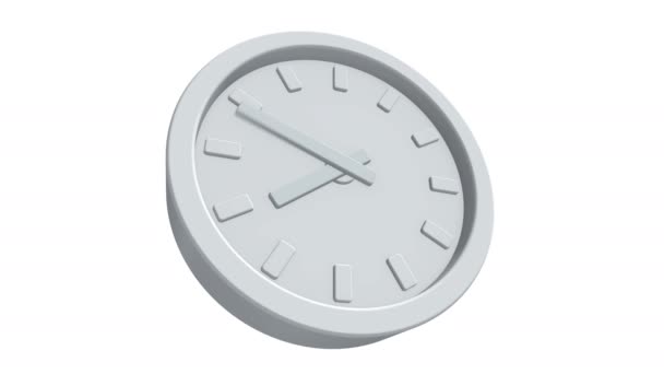 Reloj muebles modelo 3d — Vídeo de stock