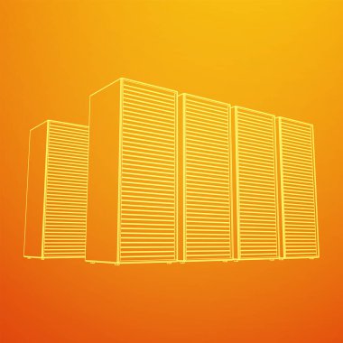 Veri merkezi. Donanım donanımı telekomünikasyon sunucusu.