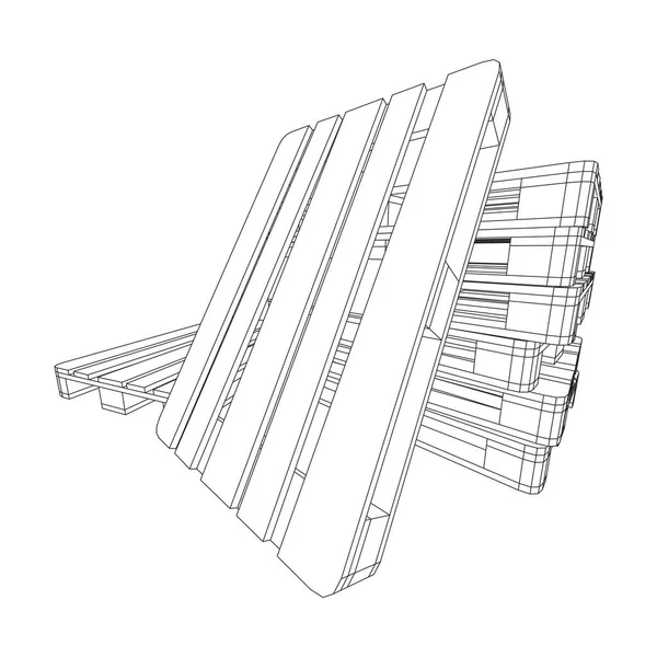 Paleta de carga para almacén — Archivo Imágenes Vectoriales