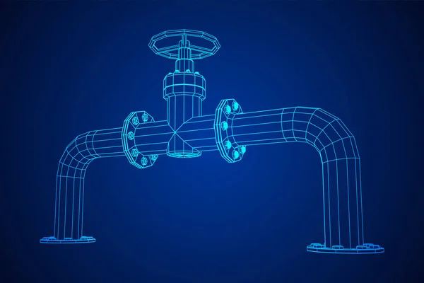 Gasoducto con concepto de negocio de válvulas. — Archivo Imágenes Vectoriales