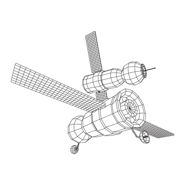 Stazione spaziale satellite di comunicazione — Vettoriale Stock