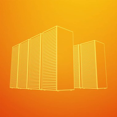 Veri merkezi. Donanım donanımı telekomünikasyon sunucusu.