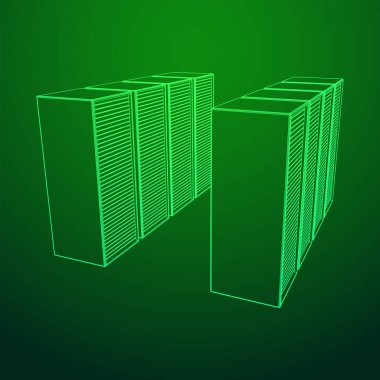 Veri merkezi. Donanım donanımı telekomünikasyon sunucusu.