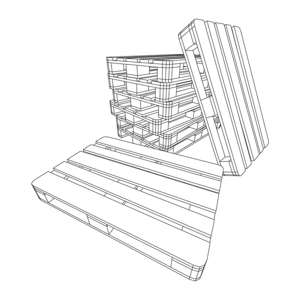 Pallet di carico per magazzino — Vettoriale Stock